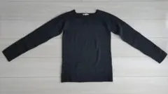 ダークグレー ニット 長袖 トップス