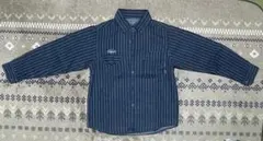 ストライプデニムシャツ ネイビー