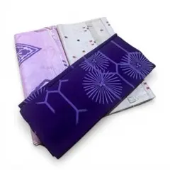 アンティーク反物3点 銘仙・お召し 着物生地 材料 リメイク 素材