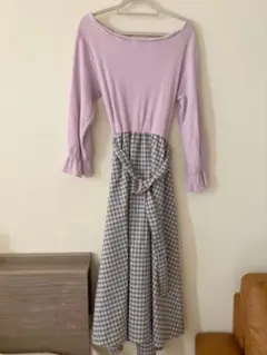 チューリップ袖ワンピース