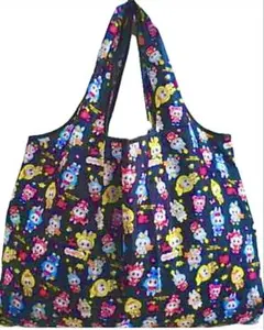 【新品】キャラクターエコバッグ 大容量 ラブブ ブラックⒷ