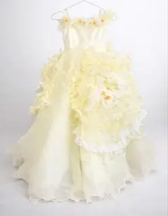 スタジオアリス プリンセスドレス 110 黄色 キッズドレス 自宅撮影用