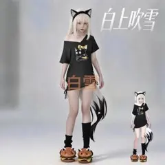 白上フブキ ホロライブ コスプレ 「衣装+ウィッグ+靴+耳尻尾 - メルカリ