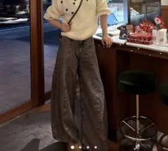 THE TOÉ Santorini Denim Pants ブラウン　XS