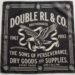 DOUBLE RL ダブルアールエル 大判 バンダナ ブラック