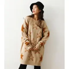 RODEO CROWNS スターパターンニットワンピース　ロデオクラウンズ