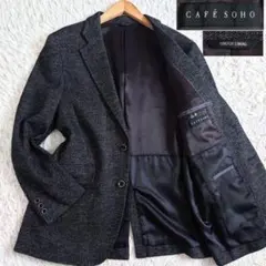 CAFE SOHO　テーラードジャケット　ストレッチ　ヘリンボーン　AB6