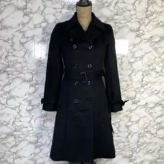 ANAYI アナイ カシミヤ100% ステンカラーコート 36サイズ ブラック ANAYI（アナイ） コート アウター カシミヤ混スタンドカラーコート