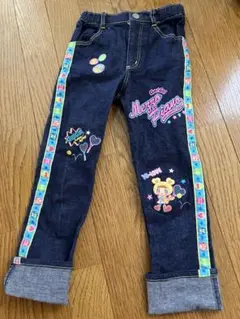 【メゾピアノ】レア刺繍デニムパンツ平成レトロ