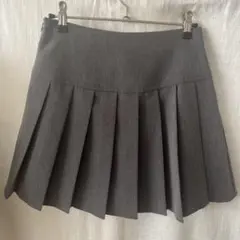 WEGO グレー プリーツ ミニスカート インナーパンツ付き