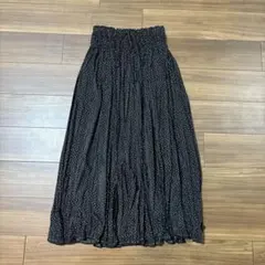 《美品》Mila Owen 黒ドットプリーツスカート