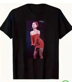 中森明菜 ブラック Tシャツ(M)