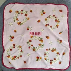 新品　PINK HOUSE 花いちご ハンド タオルのサムネイル