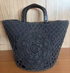ikot イコット カゴバッグ 肩掛け 巾着 本革レザー×ラフィア - メルカリ