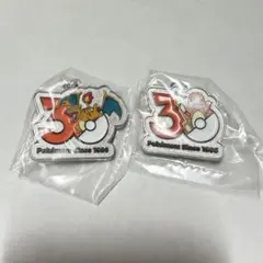 ポケモン30周年 メタルチャームマスコット リザードン　ヒトカゲ2点セット
