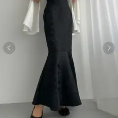 louere フラワージャガードハイウエストマーメイドスカート