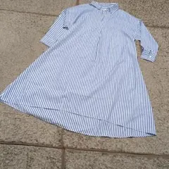 r-p-s ストライプ シャツワンピース 長袖