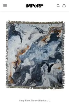 iMPeRF Navy Flow Throw Blanket M