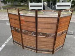 簾屏風 衝立 目隠し 四つ折り 古民家 古道具 - メルカリ