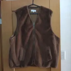 MONO MART フェイクファーオーバージップベスト