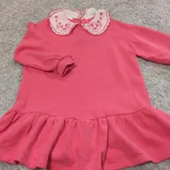 ネクスト☆襟刺繍　ワンピース　裏起毛