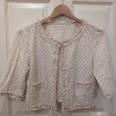 レースカーディガン サイズ2 クリーム