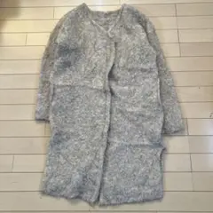 2.4 Andemiu アンデミュウ ロングニットカーディガン ベージュ F