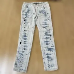 [ANAP]ダメージ デニムパンツ レース ギャルのサムネイル