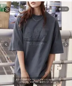 新品未使用 MONO-MART ヴィンテージライク 刺繍オーバーサイズTシャツのサムネイル