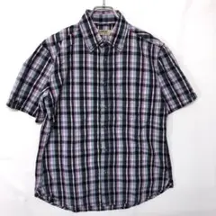 KANSAI JEANS メンズ 古着 スナップボタン 半袖 チェックシャツのサムネイル