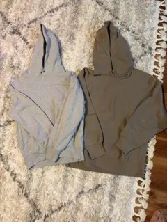 パーカー 2枚セット グレー ブラウン GU UNIQLO Lサイズ バラ売り⭕️のサムネイル