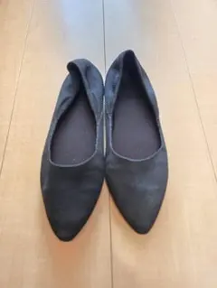 ニット素材フラットシューズ