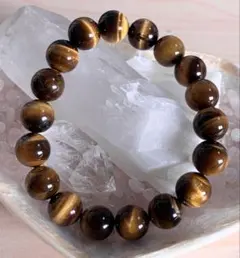 ※5A高品質※艶々タイガーアイブレスレット　10ミリ玉　新品未使用品