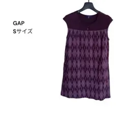 GAP ギャップ　ノースリーブチュニック ワンピース　パープルSサイズ