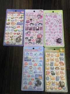 ボンボンドロップシール 和柄 ５種セット 舞妓さん 桜 富士山 柴犬 お寿司