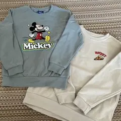 ディズニー ミッキーマウス キッズ トレーナー 2枚セット 130センチ