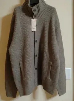 新品UNIQLOスフレヤーンカーディガンブラウン　XXL