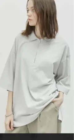 JUNRed ハーフジップポロルーズのサムネイル