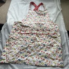 カラフル花柄コットンエプロン