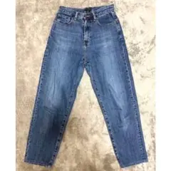 美品 UNIQLO ペグトップハイライズジーンズ デニム パンツ M ブルー