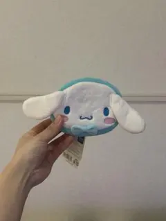 シナモロール ポーチ ハート型カラビナ付き