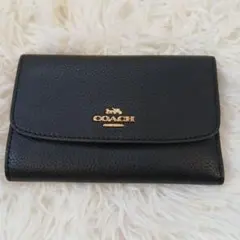 COACH 二つ折り財布 C6390 ブラック 新品 - メルカリ