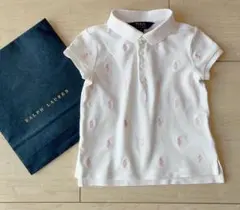 美品　ポロラルフローレン 鹿の子　ポロシャツ　コットン メッシュ　半袖　3/3T