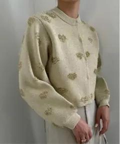 Ameri VINTAGE アメリ ヴィンテージ ハートラメニットカーディガン