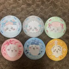 ちいかわ 刺繍缶バッジ ビスケット2 ちいかわ うさぎ　ハチワレ
