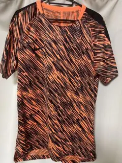 ❗️機能抜群❗️Nike DRI-FIT スポーツシャツ  オレンジ/黒 ストライプ