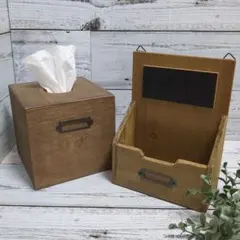 アンティーク雑貨 カントリー雑貨 木製ロールティッシュケース リモコンスタンド