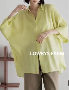 ローリーズファームLOWRYSFARM シアーシャツ　ビッグシルエット　イエローのサムネイル