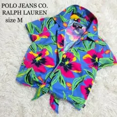 美品 90s POLO JEANS ラルフローレン アロハシャツ 裾リボン Mのサムネイル