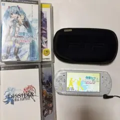 SONY PSP-3000 パールホワイト 本体 【ジャンク品】 ソフト4本付き